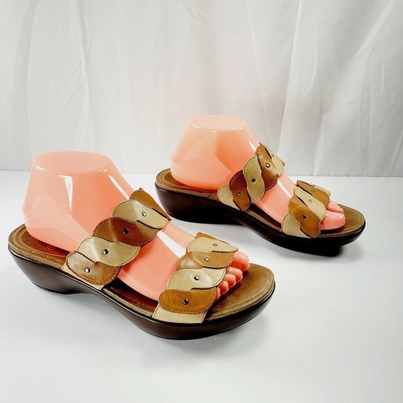 Dansko Dee Leather Full Grain Caramel/Sand Women Size 39 (8.5-9) Comfy Slip On - Picture 1 of 12